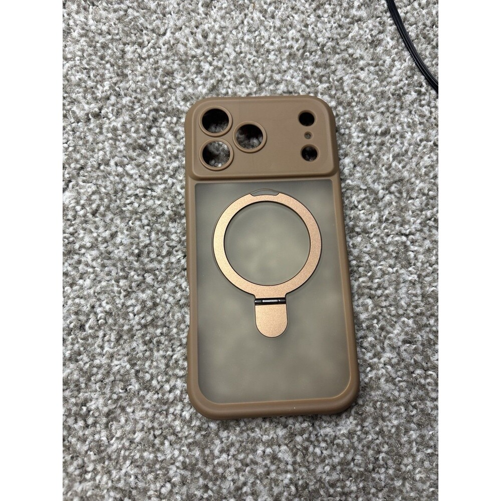 MOCCA iPhone 17 Pro Max Magnetic Kickstand Case Drop Plus Frosted Brown
